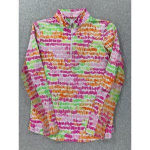 Icikuls Long Sleeve Sun Protection 1/4 Zip Pullover Shirt (Women's Small)‎ Pink
